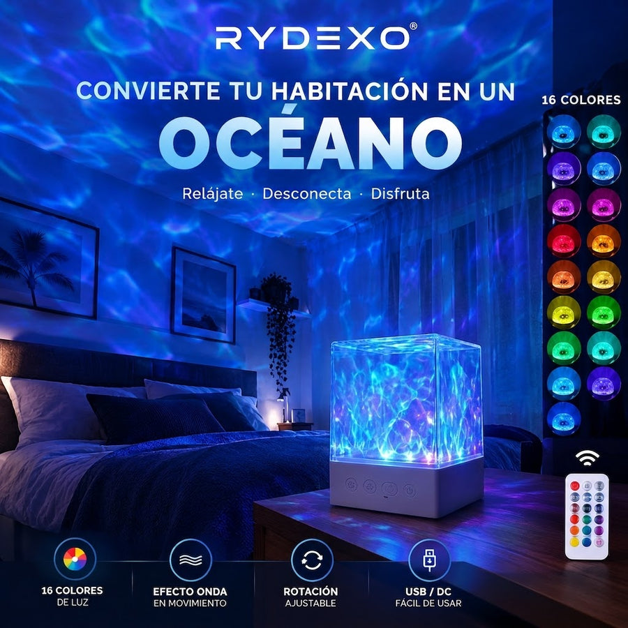 Lámpara de proyector de ondas oceanográficas💡🌊