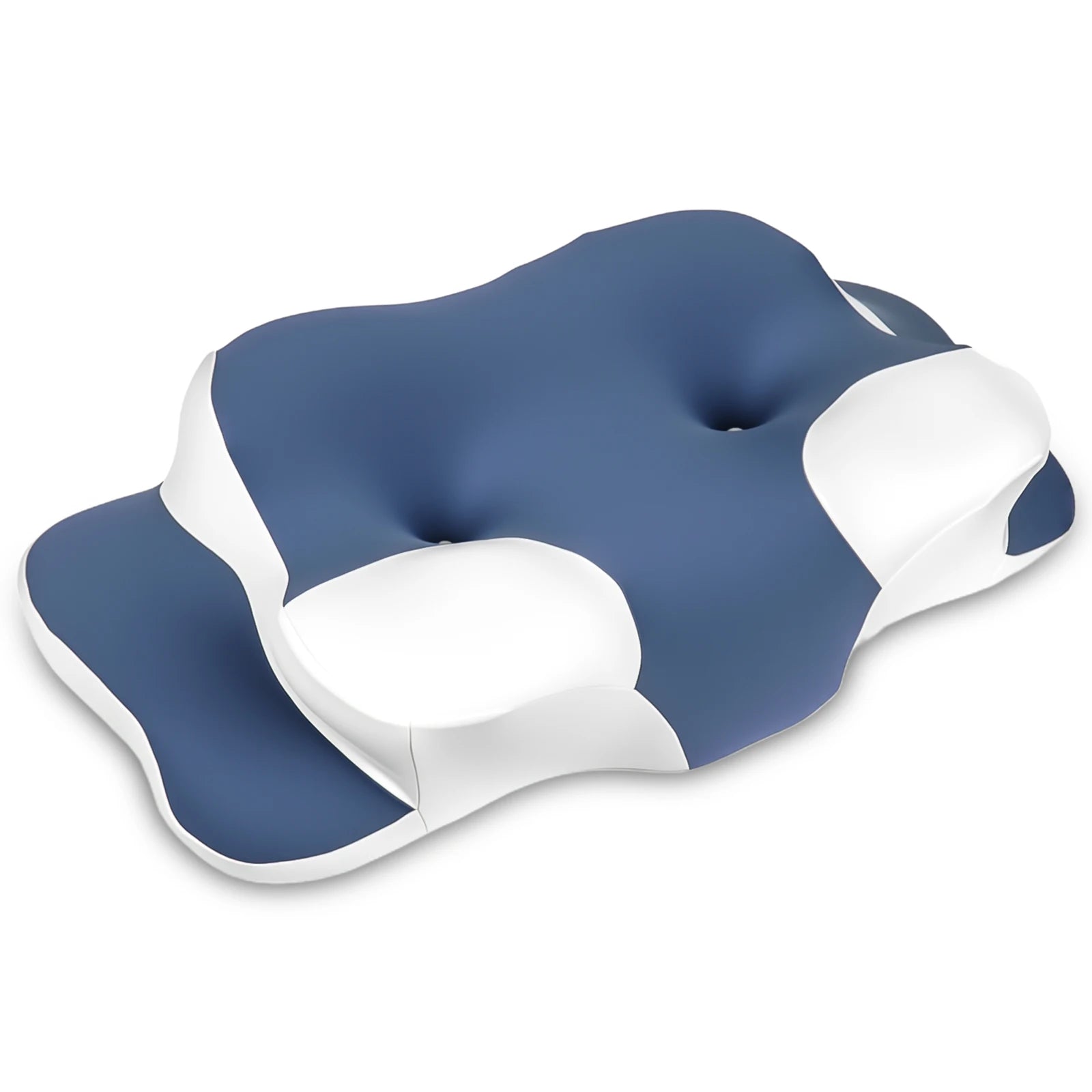 Almohada Cervical de Espuma Viscoelástica con Diseño Ergonómico y Funda de Seda de Hielo Refrescante